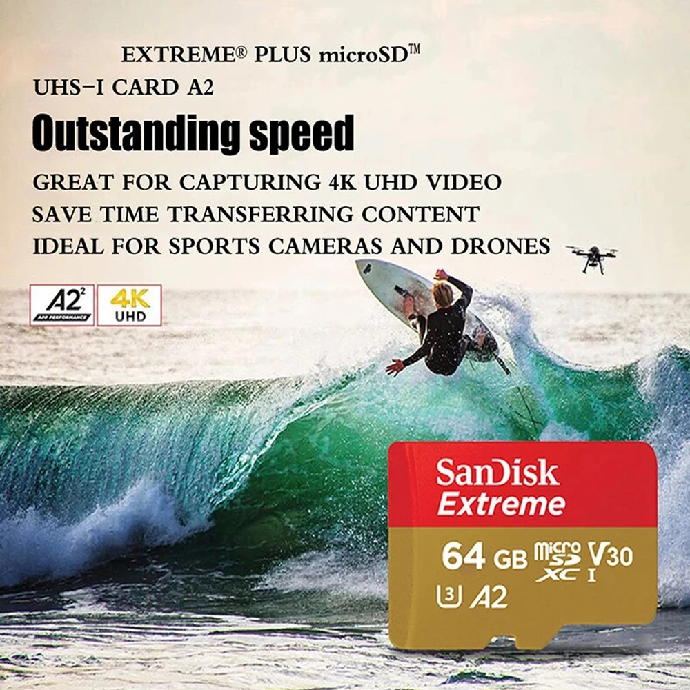 Thẻ Nhớ SanDisk SD Trong Thẻ Dán Người Đọc Thẻ Nhớ 32 GB 128 GB 256 GB 400 GB 512 GB 1TB Cực Chất Pro Micro 64 GB Class 10 Chữ U 3 Thẻ