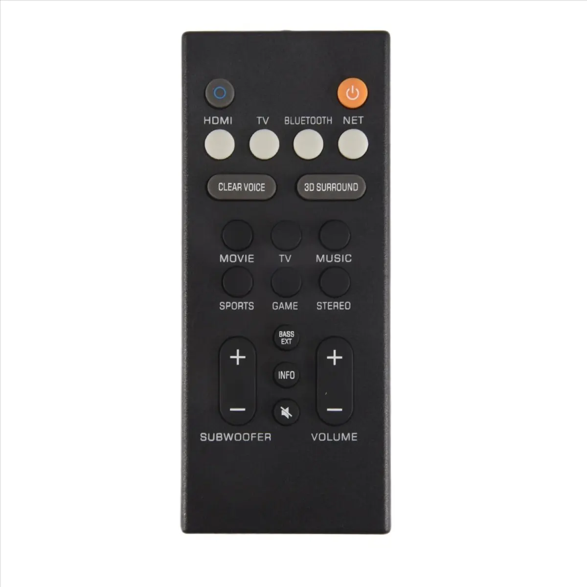 AU47-Speaker Remote Control for Yamaha YAS-209 YAS-109 Echo Wall Audio Remote Control Replacement ATS-2090