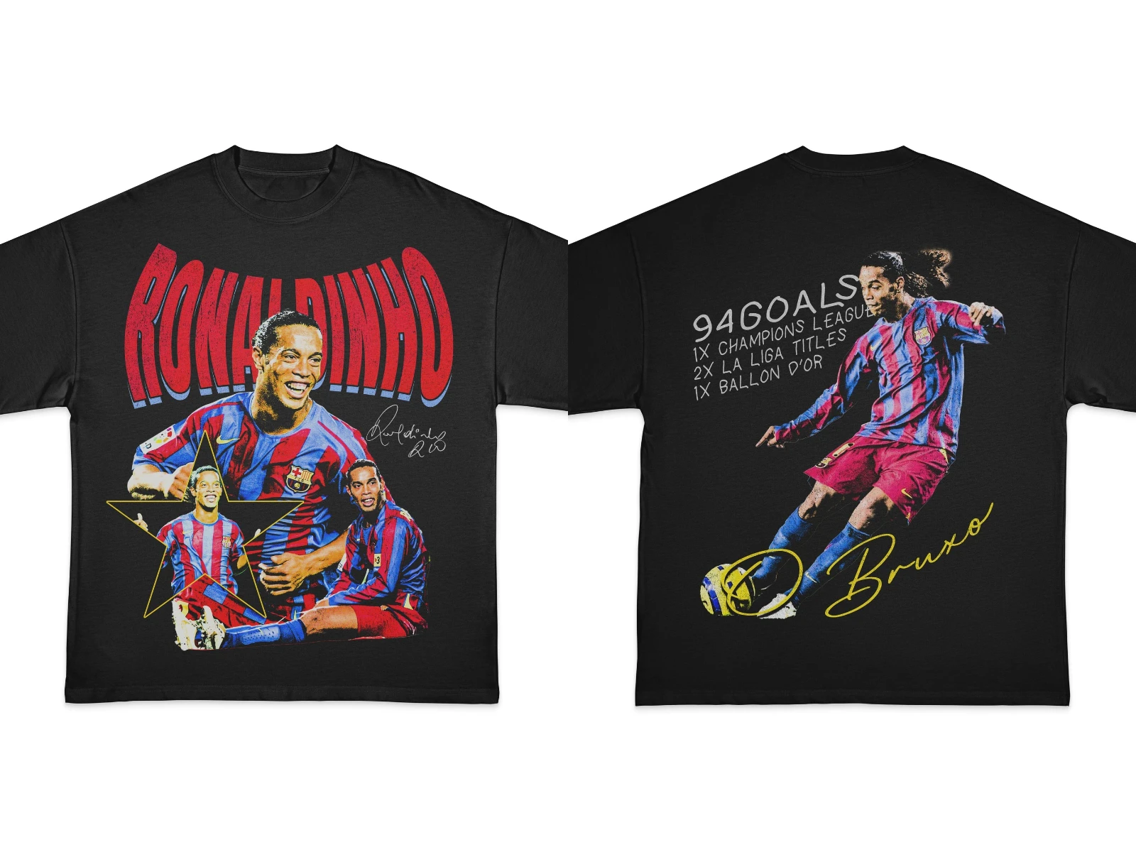 

Классические мужские футболки с принтом футбольной звезды RONALDINHO BARCA TEE, летняя одежда, повседневный хлопковый мужской топ большого размера Y2K с короткими рукавами
