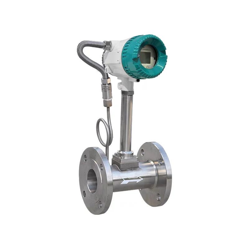Hot Sale Smart Count Display Flange Steam Compressed Air DC 12-24V Vortex Flowmeter DN25 Instrument Indicator Hot  Flow Meter