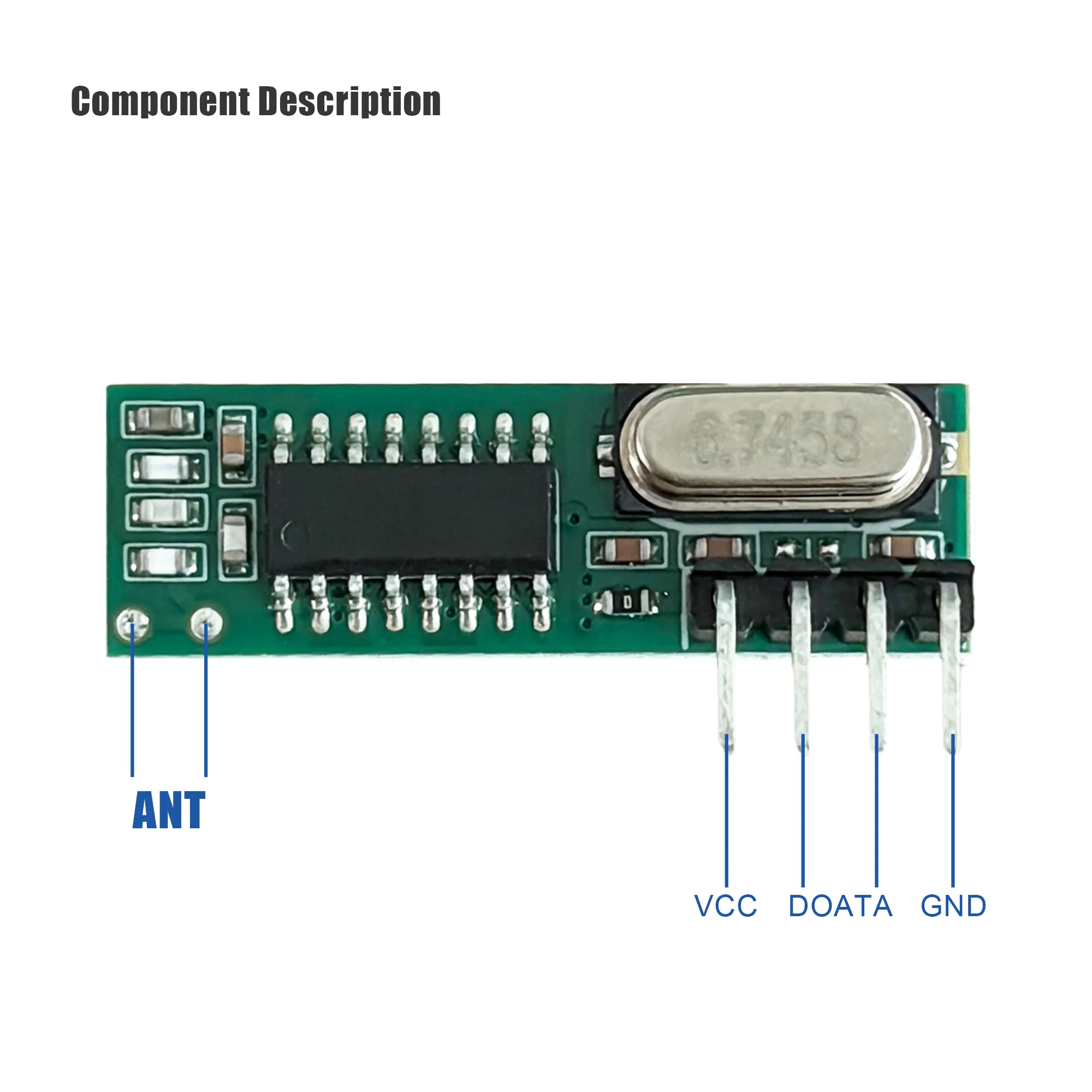 433MHz RF Transmitter Receiver Module Kit Superheterodyne Wireless Board With Spring Antenna For Arduino Smart Home Project