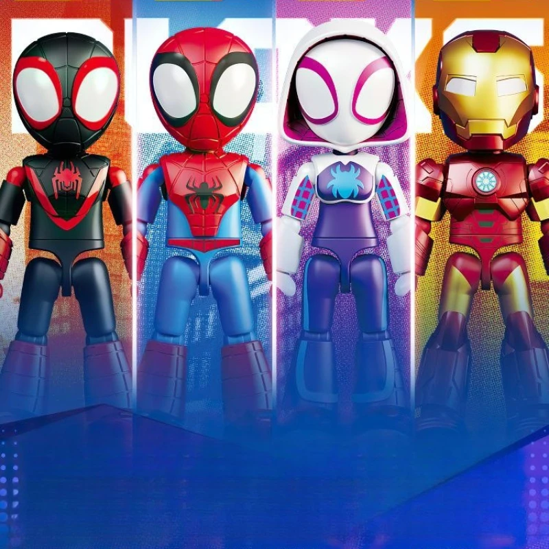 

Строительный блок Marvel «Человек-паук», 12 см, игрушки для сращивания, Железный человек, Питер Паркер Майлз Моралес, Паук Гвен, экшн-фигурка, строительный блок
