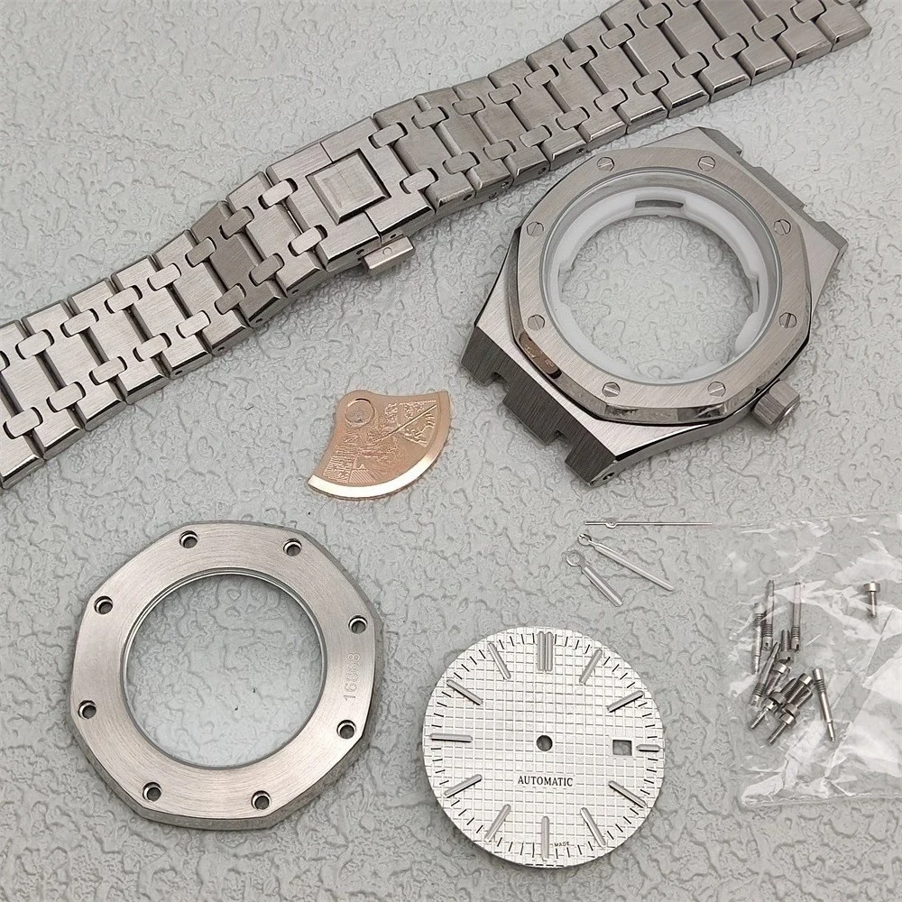 Корпус часов 41 мм, модель 15400, из нержавеющей стали 316L, для мужских часов, подходит для механизмов 8200/28134813/8215, циферблат 31,8 мм