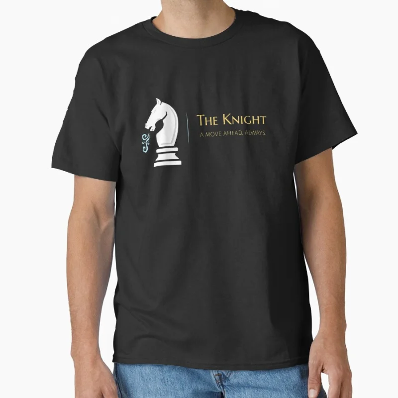 

The Knight. A Move Ahead, Always Chess game – Win or Learn Strategy Game Funny gift T-shirt chess lover Large size Tops S-6xl