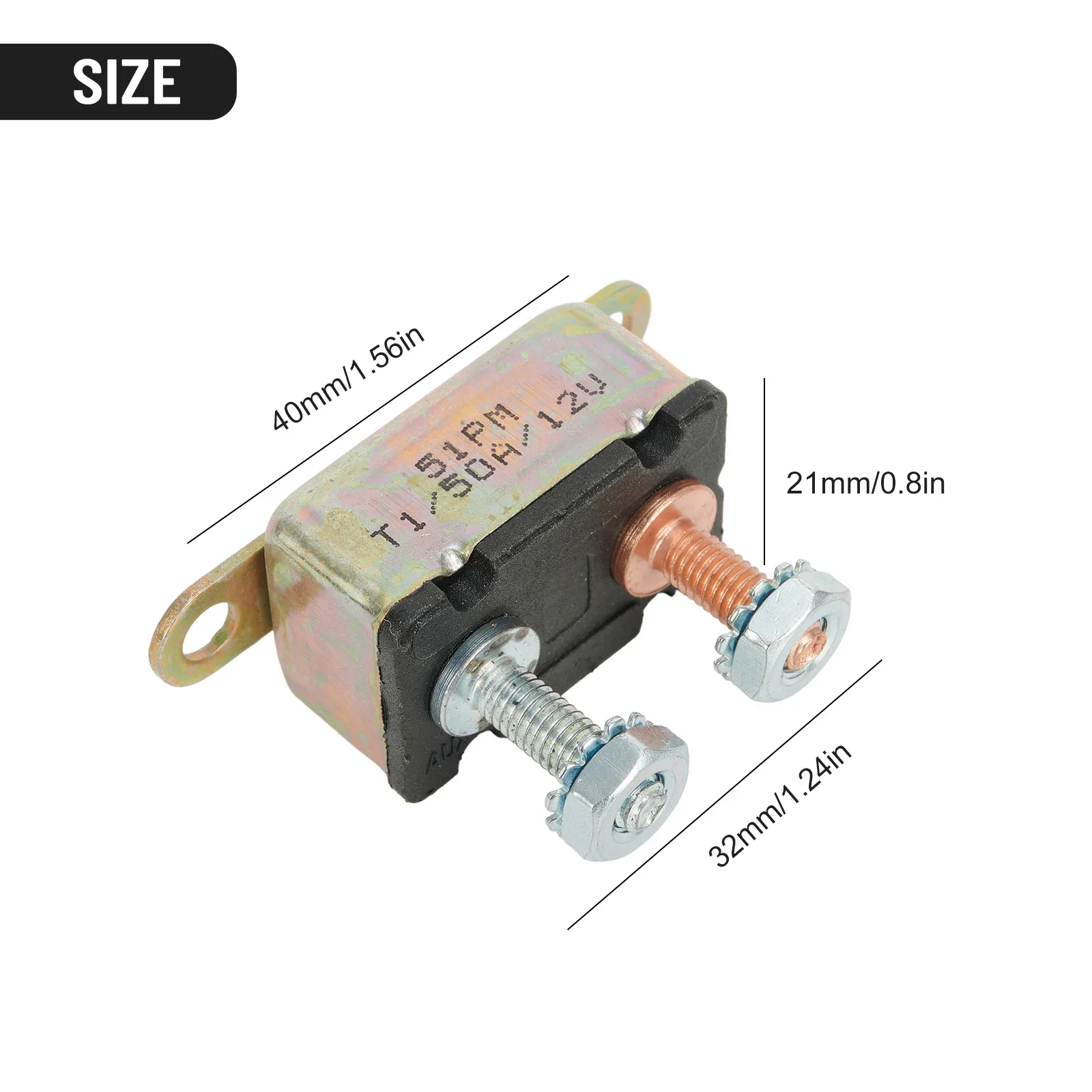 12V 30A~50A Automatic Fuse Reset Circuit Breaker Copper Studs SAE J553;SAE J1171;UL1500\
