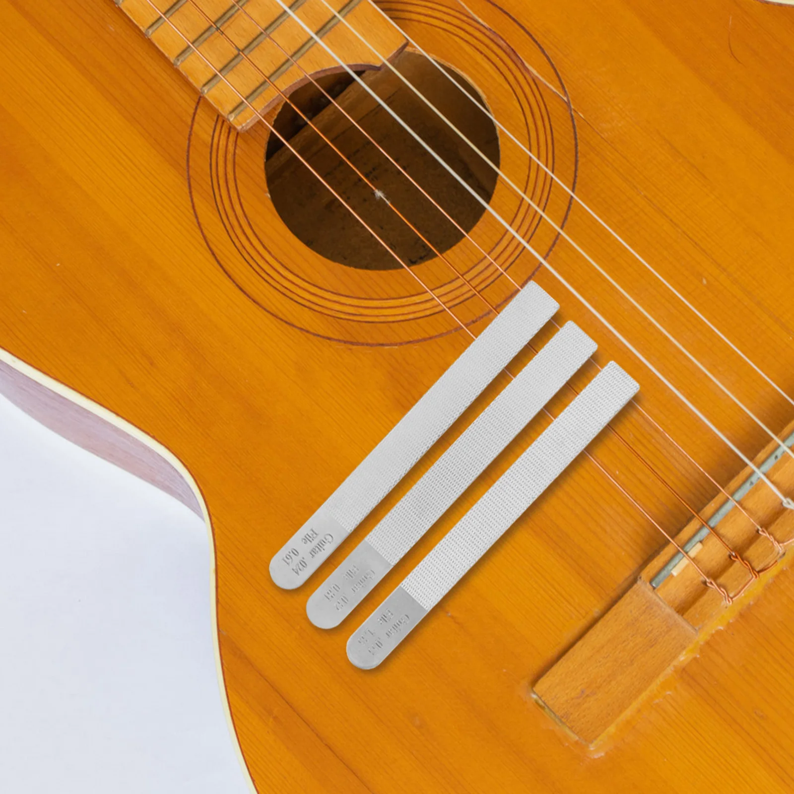 

3pcs Guitar Nut File Set Acoustic Electric Bass Mandolin String Height Adjustment Nut Slotting Tool Metal Fret Shaping Squaring