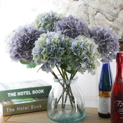 Artificial Flowers Silk Hydrangea Vase for Home Decoration Accessories Wedding Decorative Fake Plants Garland Christmas Material
