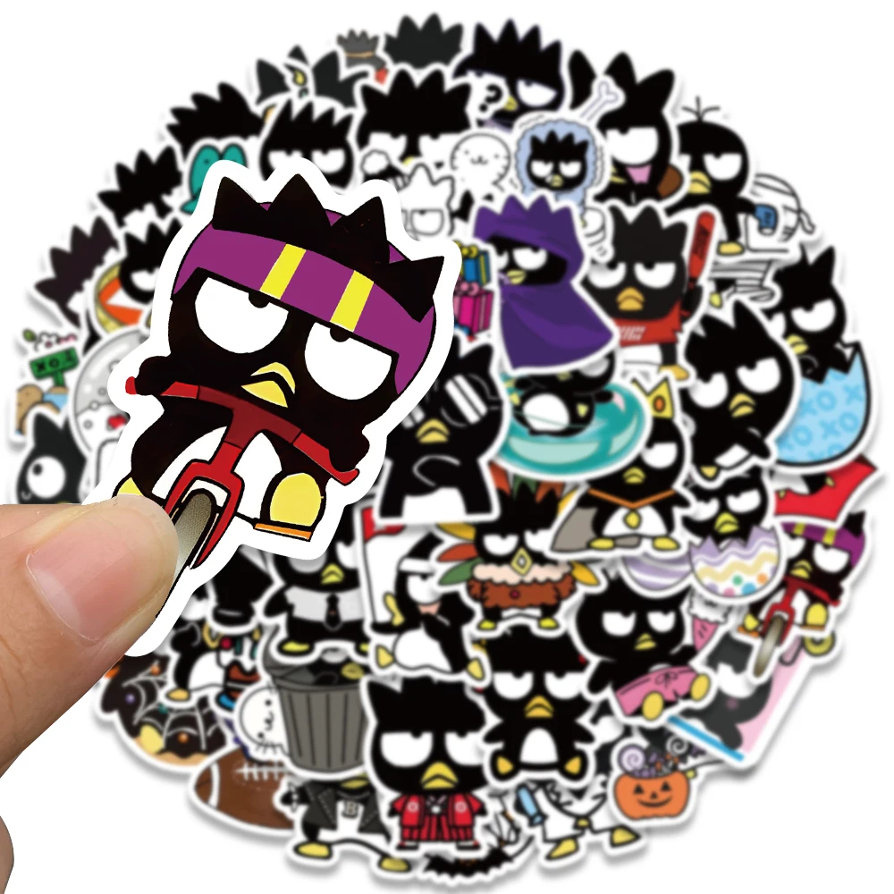 50/100PCS Sanrio Bad Badtz Maru Cool Penguin Anime Stickers Toy Decal Diary Refrigerator Laptop Car Suitcase Bike Sticker Gift