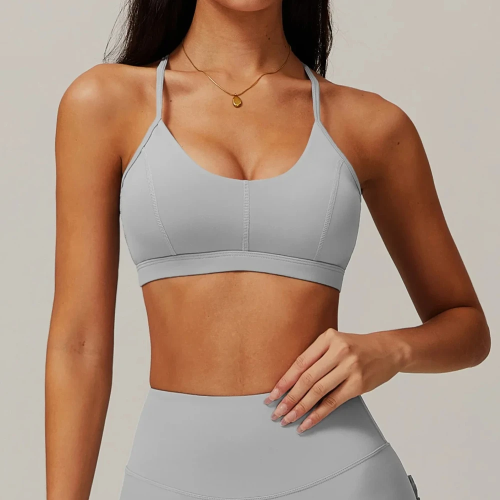

Women Top Sports Bra High Strength Push Up Top Fitness Underwear Yoga Bra Sport Tops For Women Breathable Running Vest Gym Wear