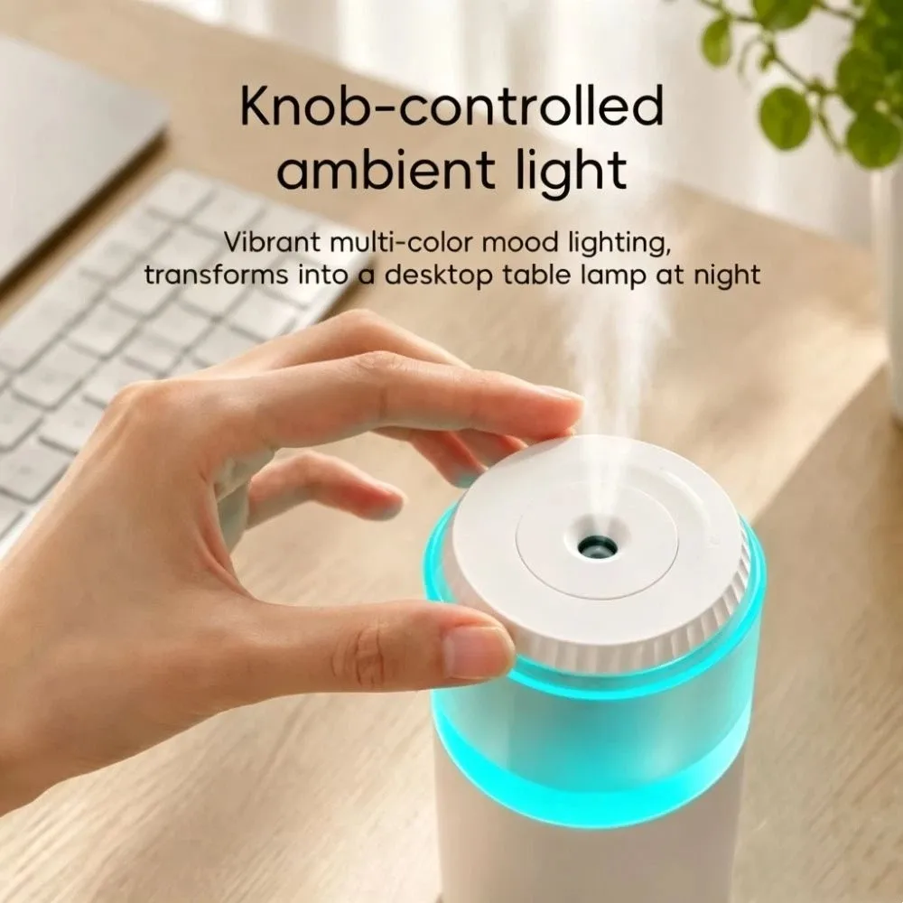 Rechargeable Mini Humidifier Wireless USB Rechargeable Portable Humidifier Colorful Night Light 2 Mist Modes
