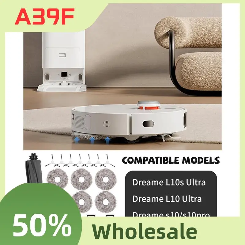 A39F العلوي ل Dreame L10S Ultra / L10 الترا جهاز آلي لتنظيف الأتربة فرشاة جانبية رئيسية مرشحات Hepa ممسحة منصات أكياس الغبار استبدال جزء