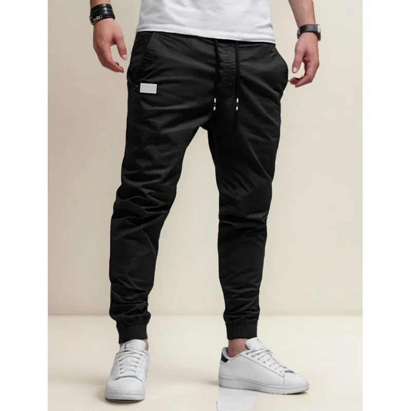 

Мужские простые повседневные однотонные повседневные брюки, молодежные и модные брюки