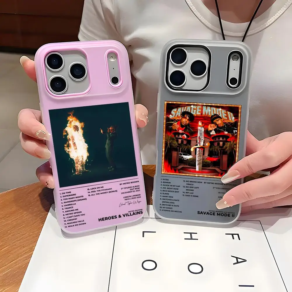 Funda para Teléfono del Rapper M-Metro B-Boomin para iPhone 17 16 15 14 13 12 11 Pro Max Plus Mini, Carcasa Transparente de Gel, Antigolpes y Suave