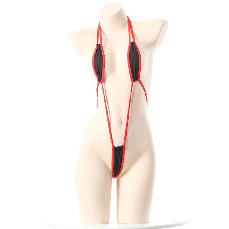Sexy Micro Bikini Women Three Points Bodysuit Underwear Mini String Swimsuit Beach Swimwear Lingerie