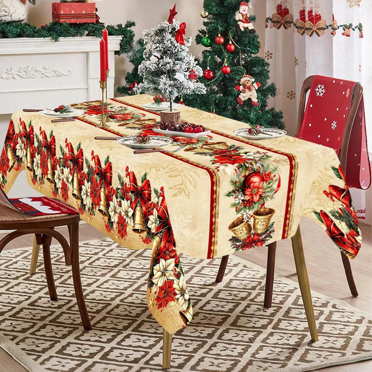 Mantel con Diseño Floral Navid - Outdoor Furniture Vintage reseña y precio