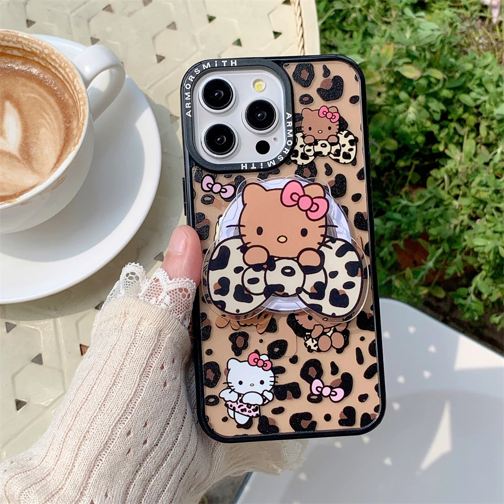 آيفون 17 16 15 14 13 12 برو ماكس 11 14Plus 16e 17air حافظة شحن لاسلكي مغناطيسي Magsafe غطاء شل ليوبارد مرحبا كيتي #4