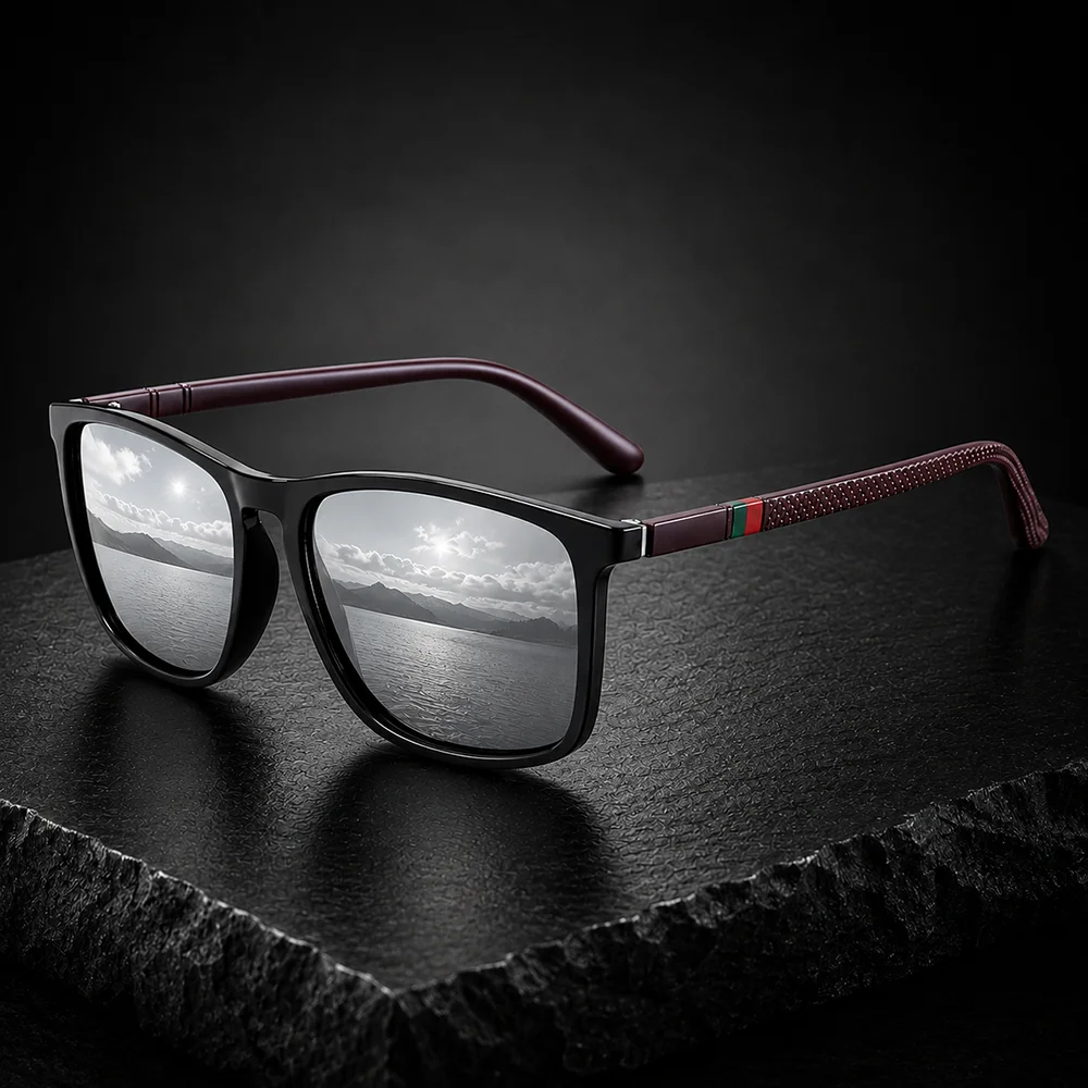 GFUIARA Herren Polarisierte Sonnenbrille UV400 Quadratisch Retro Fahr- und Angelbrille Outdoor-Sportbrille Leichte Modische Brillen für Männer – Detail 13