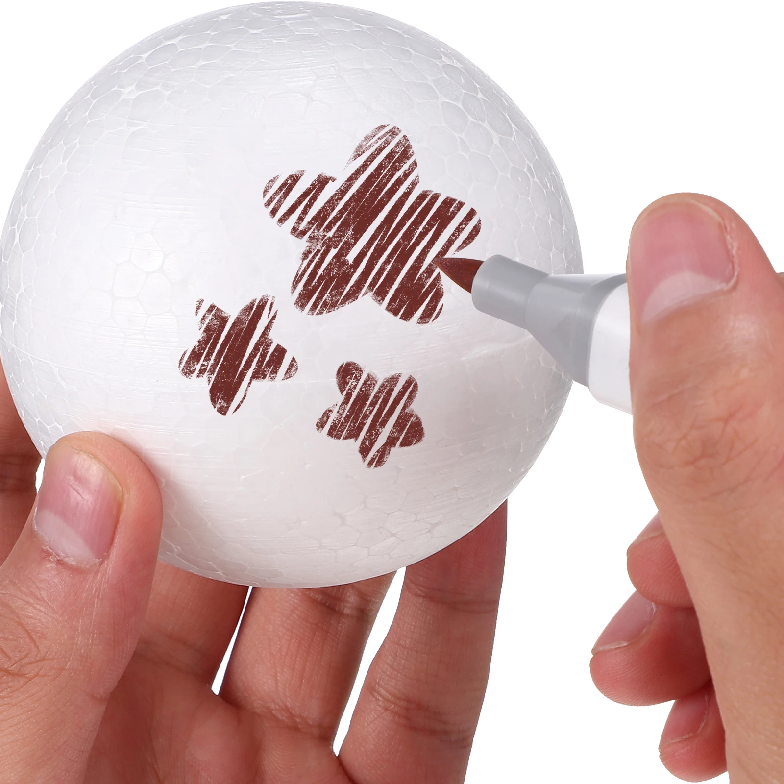 

40pcs 5 Sizes Round Foam Balls White Round Craft Foam Balls For Diy Wedding Party Decoration Art Craft Supplies