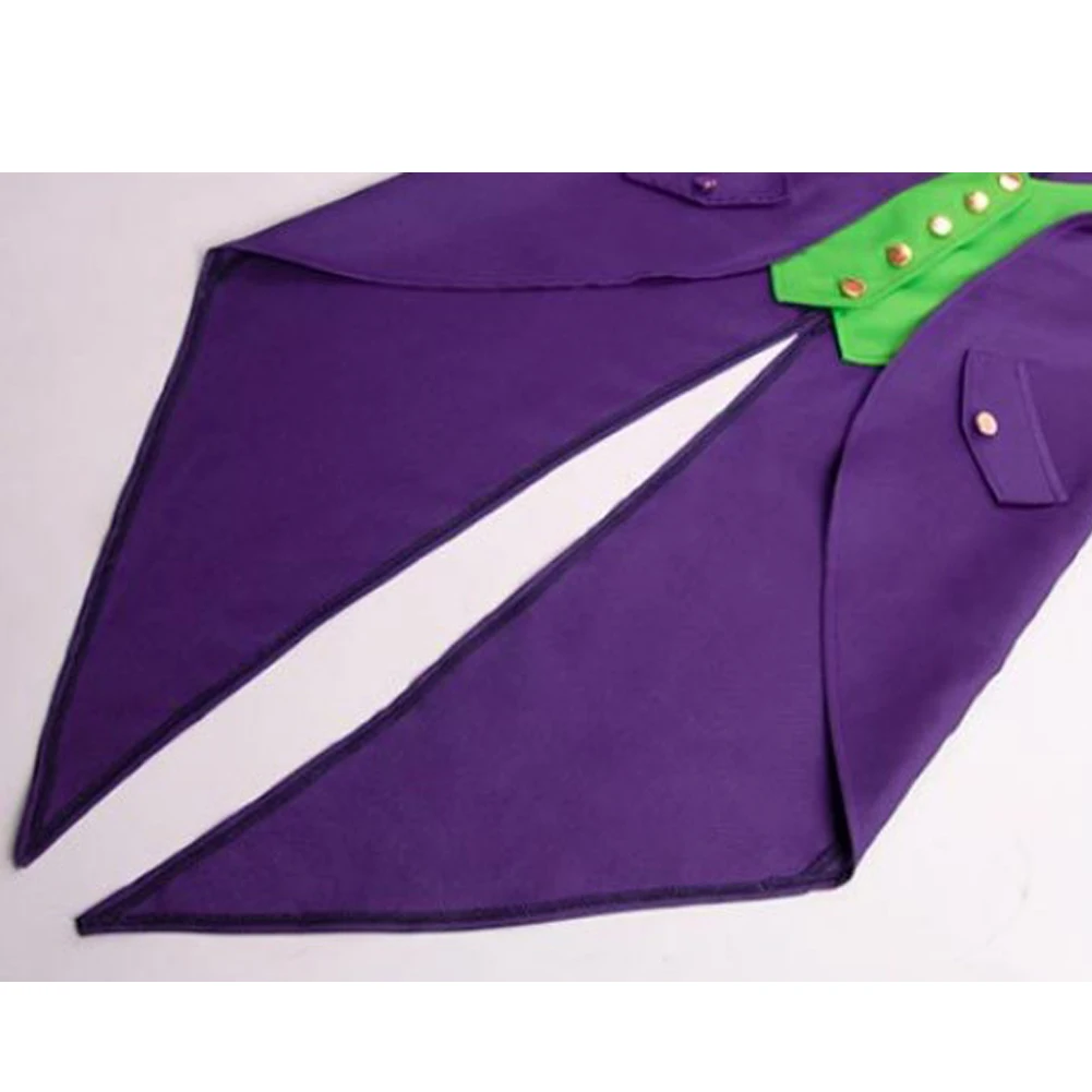 Joker Cosplay Fantasy Tuxedo Coat Costume Male Adult Men Roleplay Purple Green Jacket Outfits Boys Halloween Carnival Party Suit