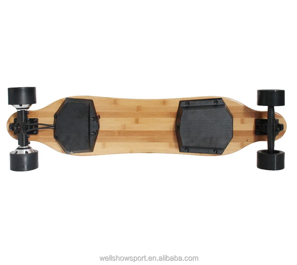 

Wellshow Sport Remote Control 4 Wheels Electric Skateboard Longboard Battery 2x1000 Watts Double Motor Skate Board