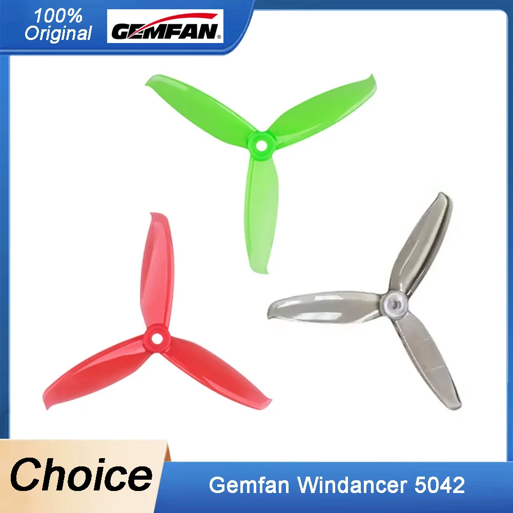 

1 пара 3-лопастных реквизитов для ПК GEMFAN Windancer 5042, CW/CCW для 5-дюймовых FPV Racing/Freestyle (замена)