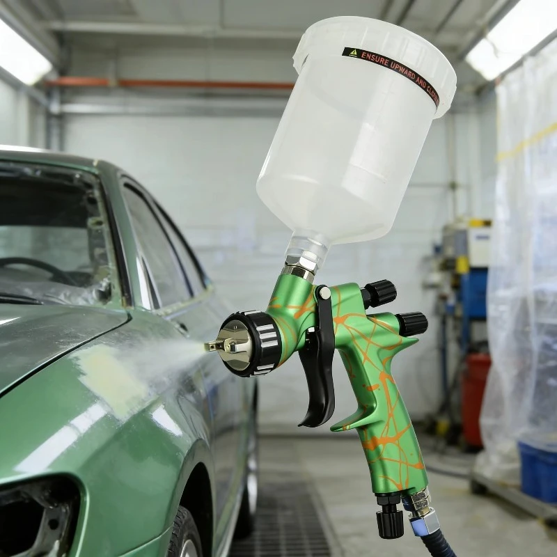 6000 Ultra Professional 1.3mm RP Gravity Feed Aluminium Spray Gun 300mm Pattern Width Automotive Paint Gun for Car Repair
