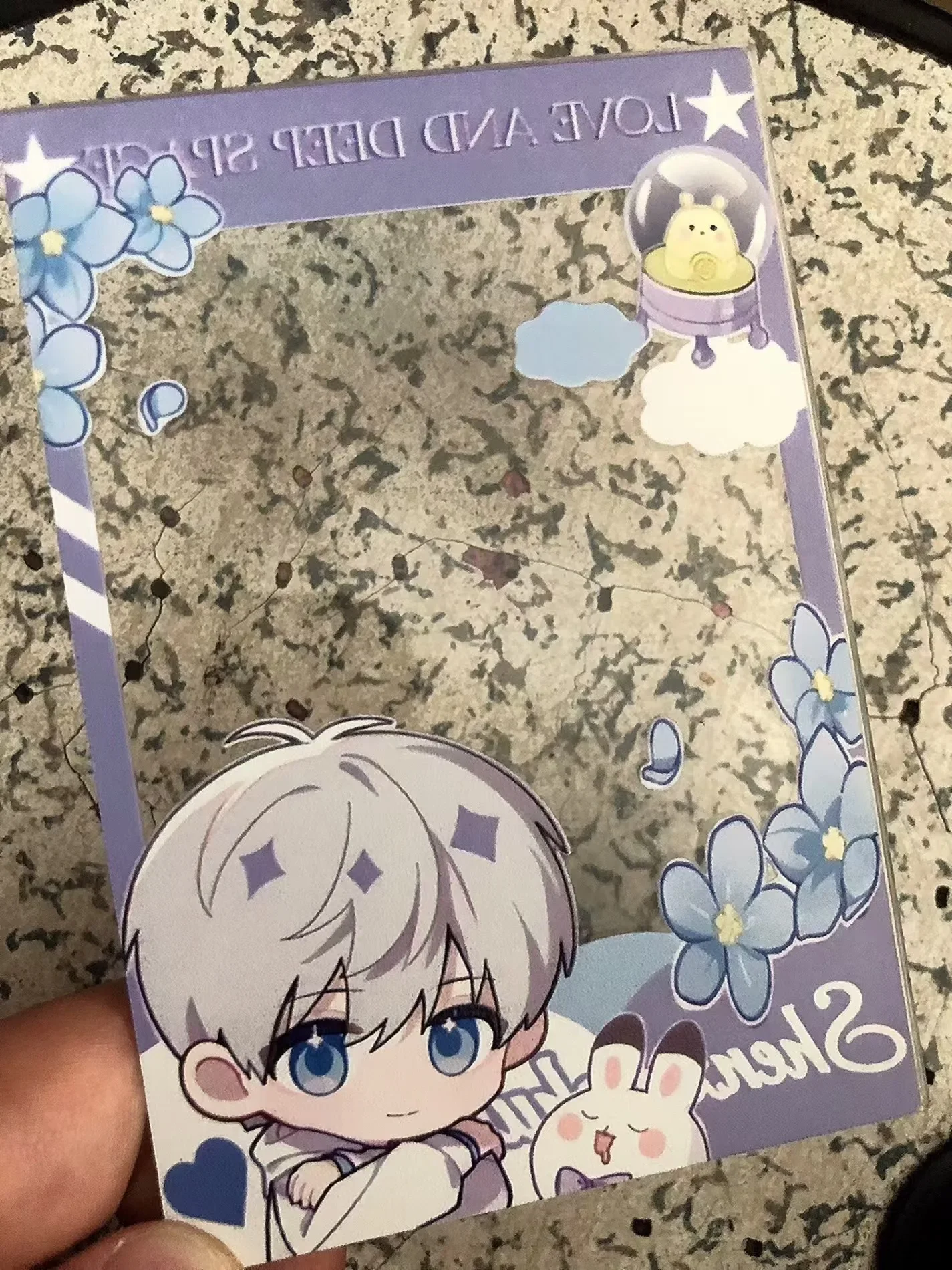 New 4Pcs/Set Game Love and Deepspace Acrylic Card Photo Props Diy Card Anime Peripheral Cute Xavier Zayne Rafayel ralayo Sylus