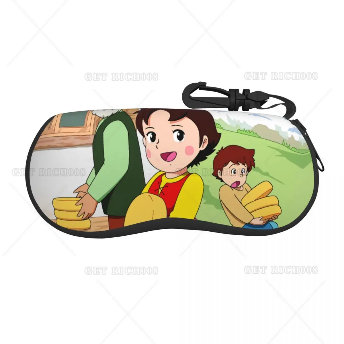 Heidi and Grandfather Shell Eyeglasses Protector Cases Fashion Sunglass Case Alps Mountain Cartoon Glasses Pouch