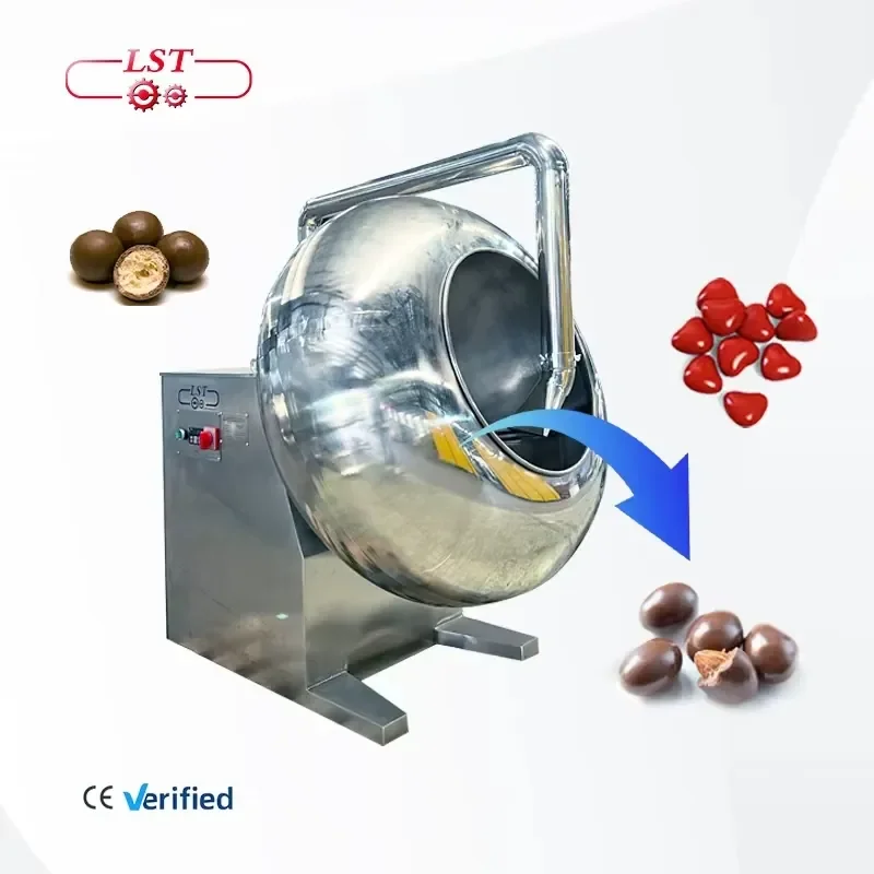 LST New Design 3-15kg/batch Peanut Coating Polishing Machine Chocolate Sugar Coating Pan Machine for Chocolate Making
