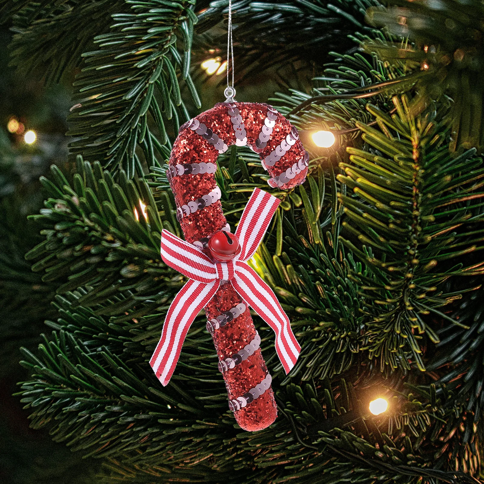 

Candy Cane Themed Christmas Ornament Hanging Decor Xmas Tree Decoration Holiday Indoor Outdoor Decor Candy Canes Ornaments