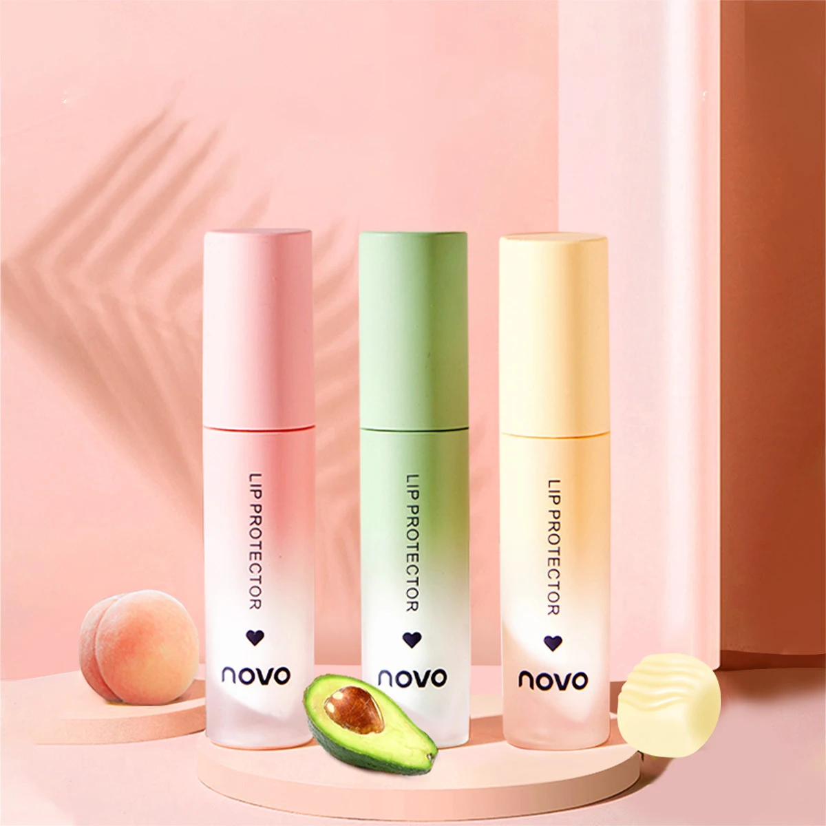 NOVO Super Moisturizing Lip Balm ครีม Protector Lip Line Liquid ลิปสติก Long Lasting Makeup Lip Tint เครื่องสำอางค์สำหรับฤดูหนาว