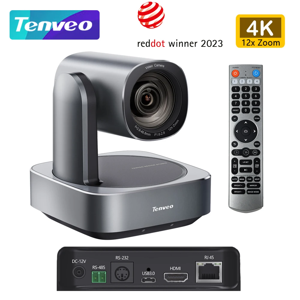 2025 TENVEO 2 PTZ CAMERAS 12X and 20X Optical Zoom.USB3.0 HDMI SDI LAN OUTPUT With 4D Joystick Controller for Live Streaming