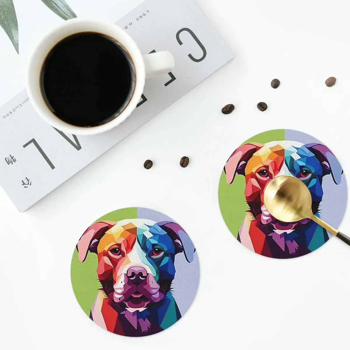 

Подставки Pitbull, кухонные салфетки, водонепроницаемые изоляционные коврики для чашек, кофейные коврики для декора, домашняя посуда, подушечки, набор из 4 шт.