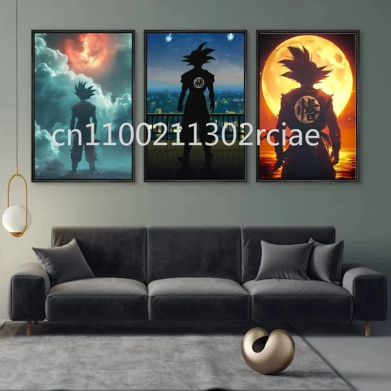 

Anime Dragon Ball Classic Poster Goku Vegeta Printed Canvas Painting Suitable for Decoration of Home Living Room Wall Art Mural
