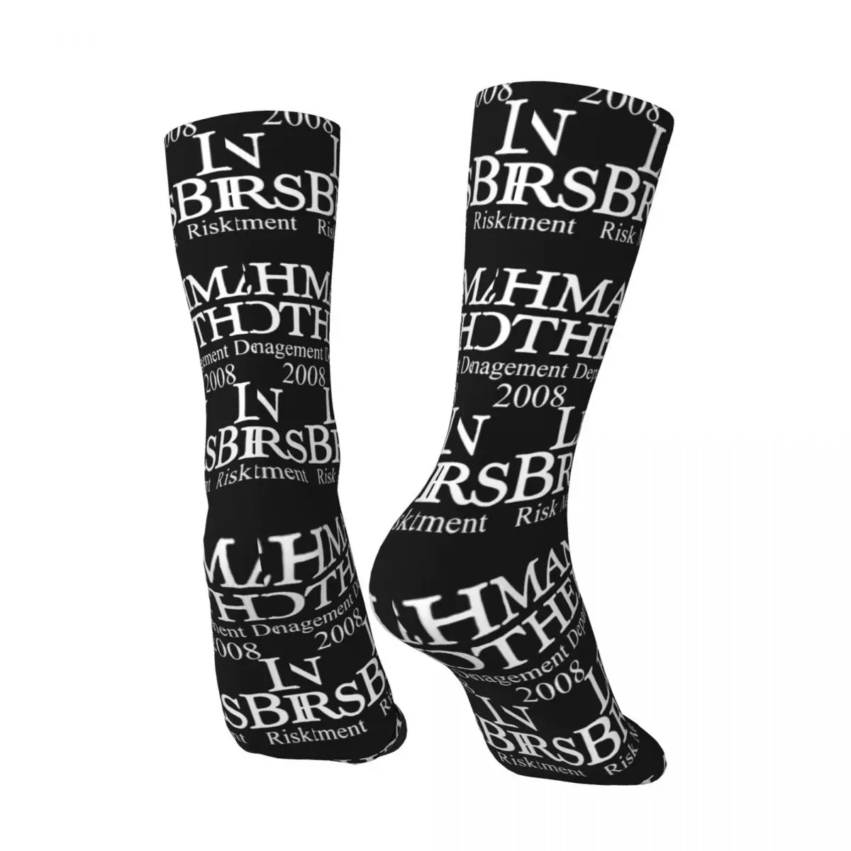 Lehman Brothers Risk Management Dept Socks Fashion Stockings Autumn Anti-Slip Adults Men Socks Quality Running Sports Socks