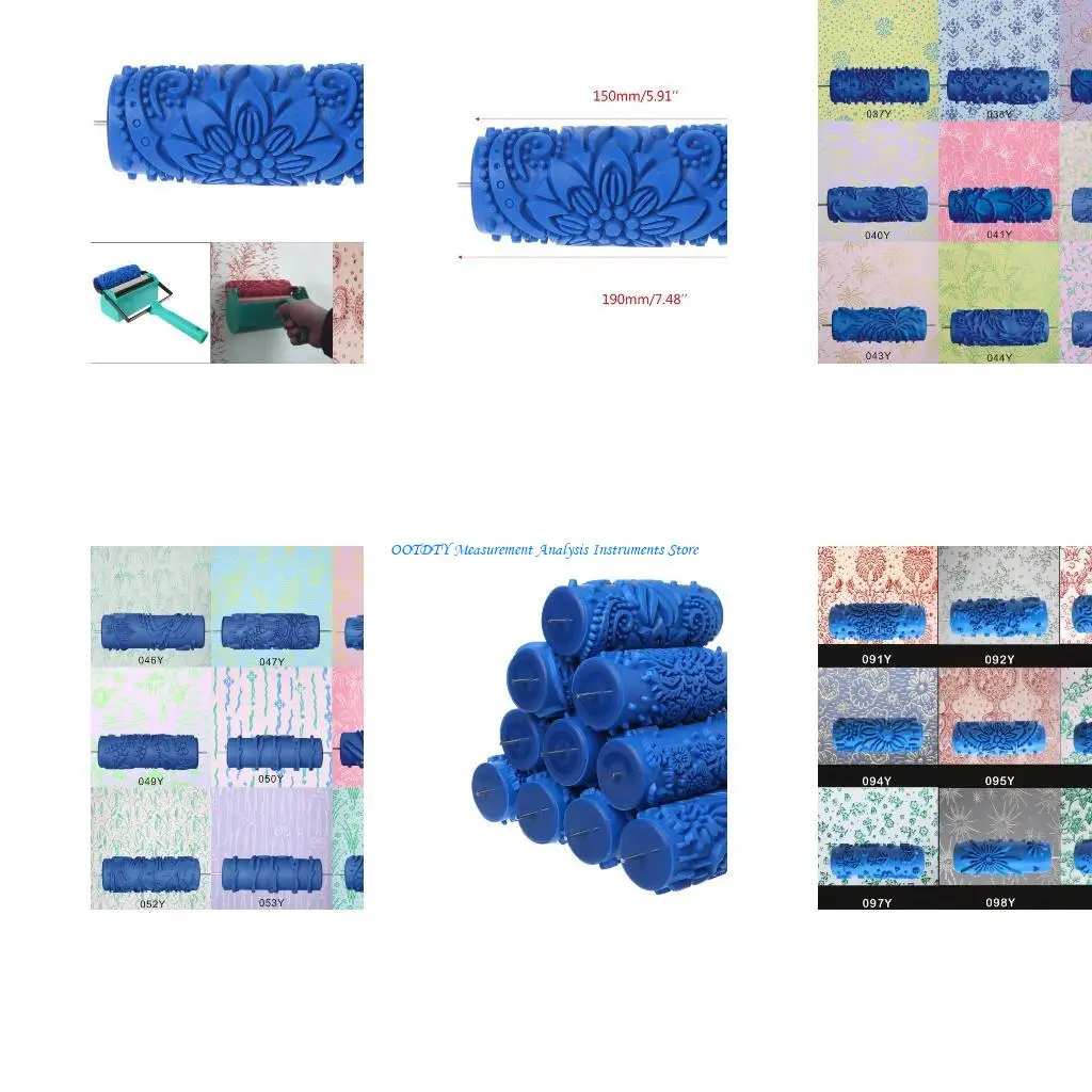 

367D 5 "тисненой краски роликовой рукав стены текстуры трафарет щетка декор 095Y