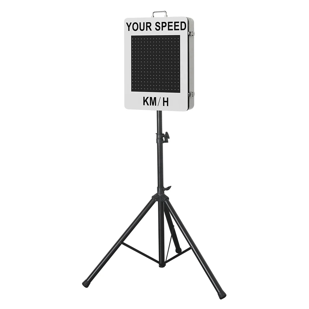 Portable Rechargeable LED Display Speed Limit Sign with Radar 2-Color Warning Information Easy to Carry Solar Related Product