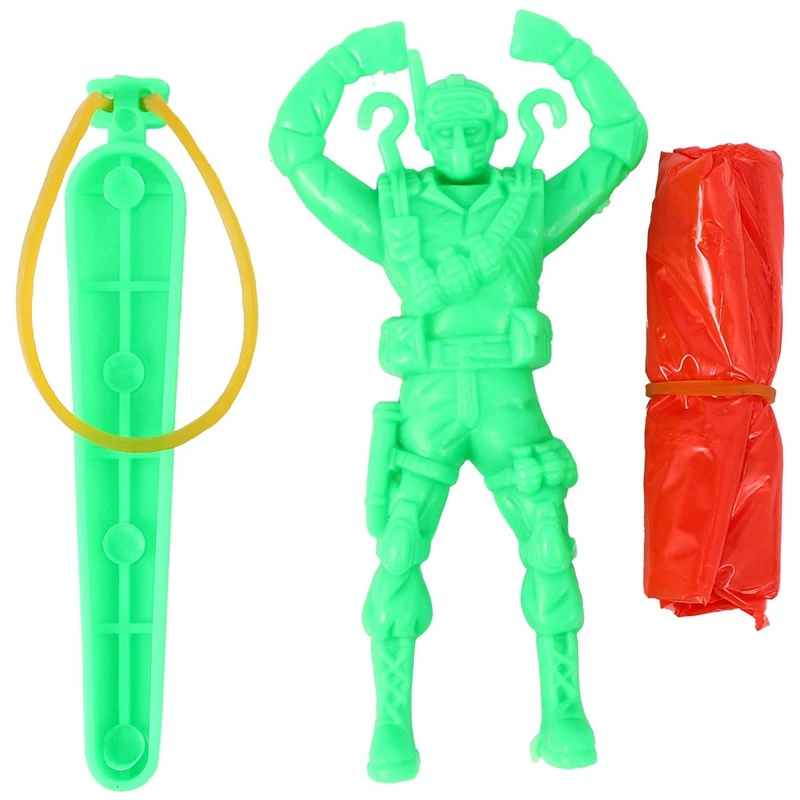 4X Plastic Ejecting Parachute Toy Outdoor Soldier Hand Throwing Parachute Toys For Children Boys Girls Gifts