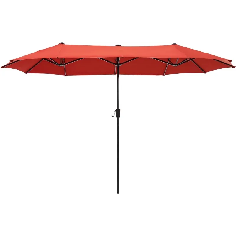 

13ft Rectangle Patio Umbrellas, Large Outdoor Umbrella with Crank, Powerful UV Protective, Table Umbrella Outdoor Patio