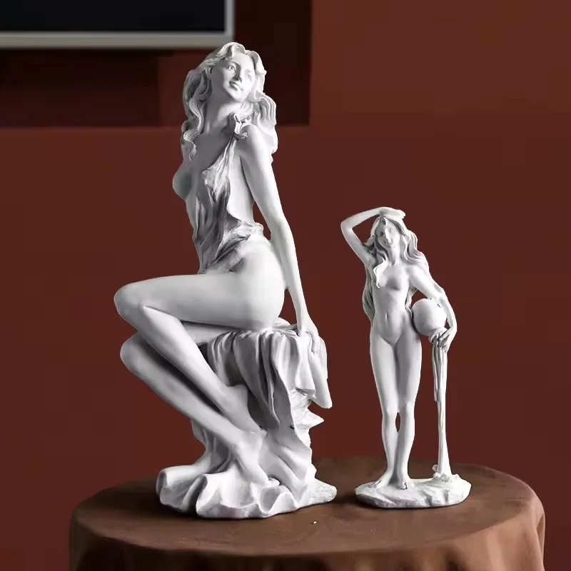

Venus Goddess Figurine Resin Sculpture - Aphrodite Mythological Statue Decoration Accessory for Home Living Room Office