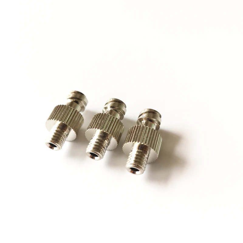 Factory direct pin high-precision high-quality metal M6 male thread female Luer lock adapter nickel plated brass connector image 2