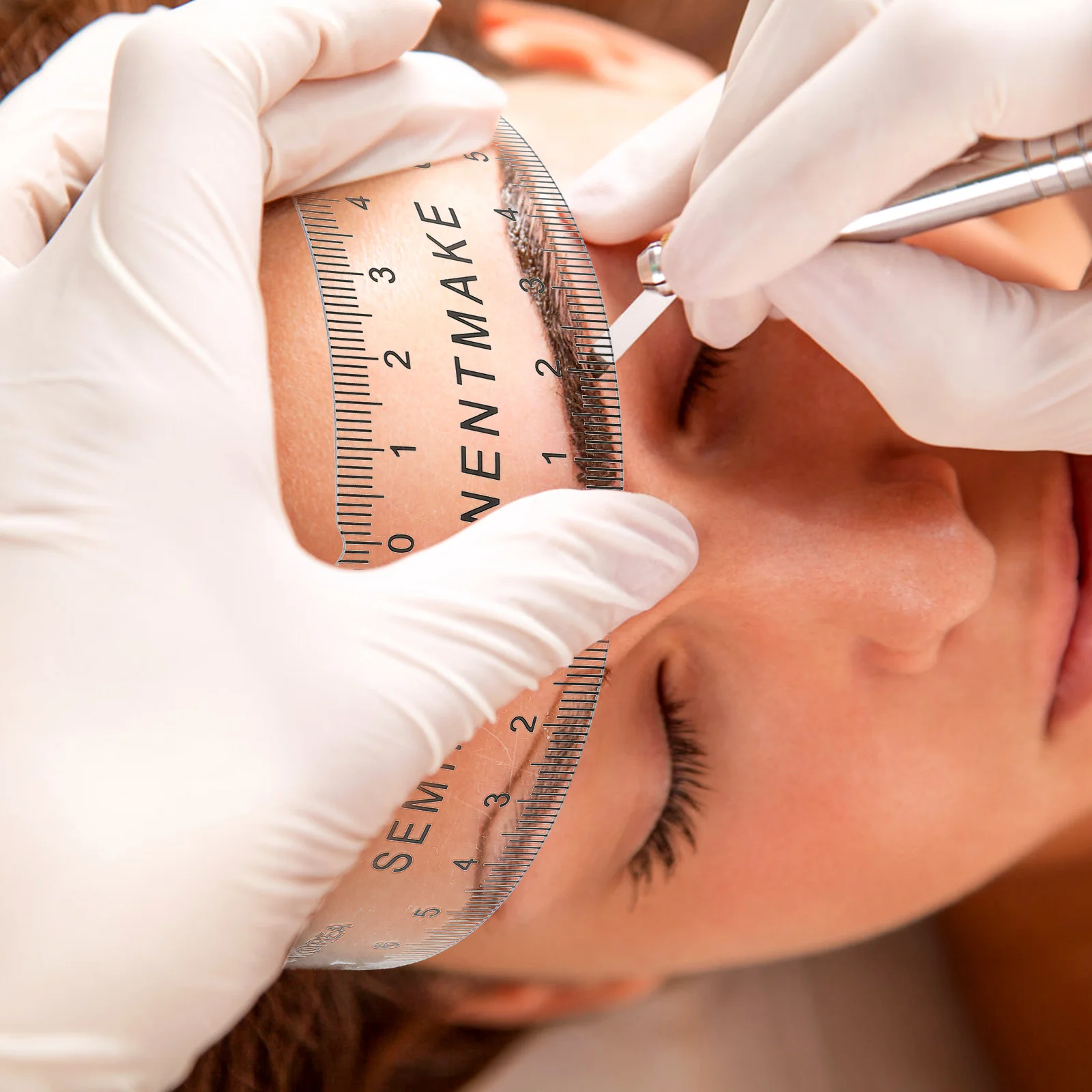 Flexible Tattoo Make-up Lineal Klinge tragbare Augenbrauen ändern professionelle Pflege Schablone