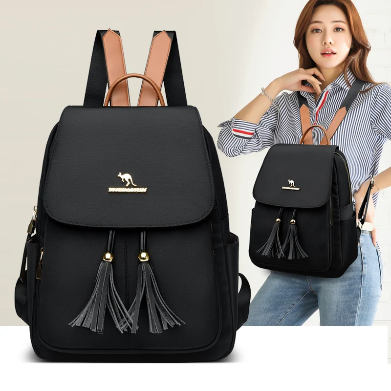 

New Solid color Oxford Cloth Women's Backpacks Simple Solid Color Leisure Commuter Large Capacity Backpacks Student School Bags