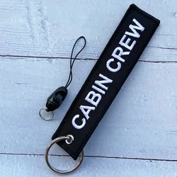 1 Set Side A CABIN CREW Side B Plane Bracelet Phone Strap Embroidery Keys ID Card Gym Straps USB Badge Holder for Aviator