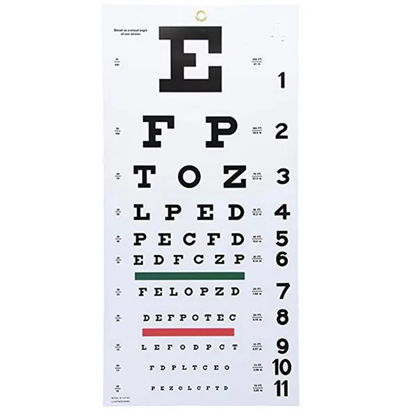 Hang on Wall Optical Snellen Distance Visual Eyesight Tested Chart