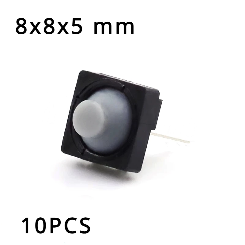 

10PCS Touch switch 8*8*5 Pin 5H Silica Gel Silent Button 8*8*5MM Two Feet Pin Conductive Silicone Button switch 2pin 8x8x5 mm