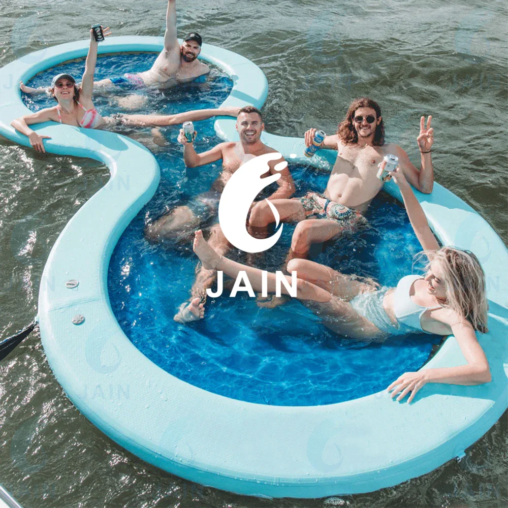 

5x2.5m Large Double Hammock Party Water Portable Floating Water Hammock with Mesh Float Swimming Lounger Pool 16ft longX8ft wide