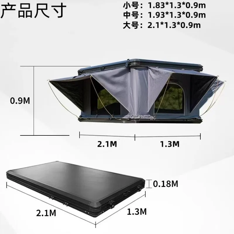 

Aluminum Alloy Roof Tent Fully Automatic Folding Rainproof and Warm SUV Off-road Vehicle Pickup Outdoor Camping Self-driving