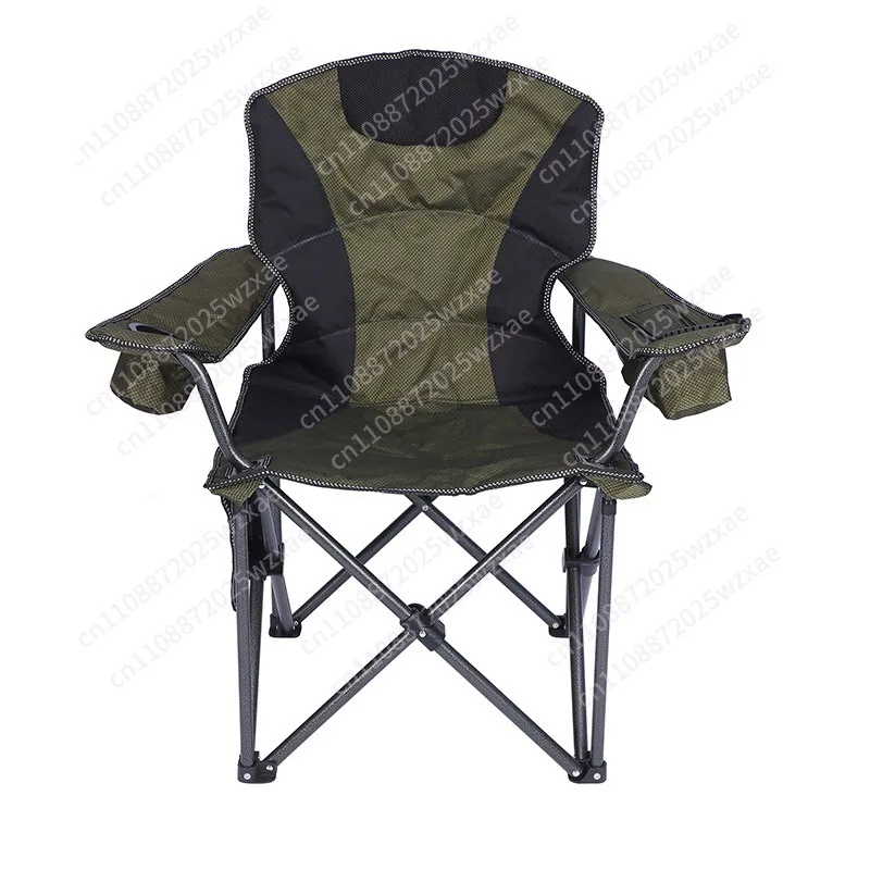 Outdoor camping folding chair Portable heated lounge chair Thickened Oxford cloth beach  Back chair Cross border