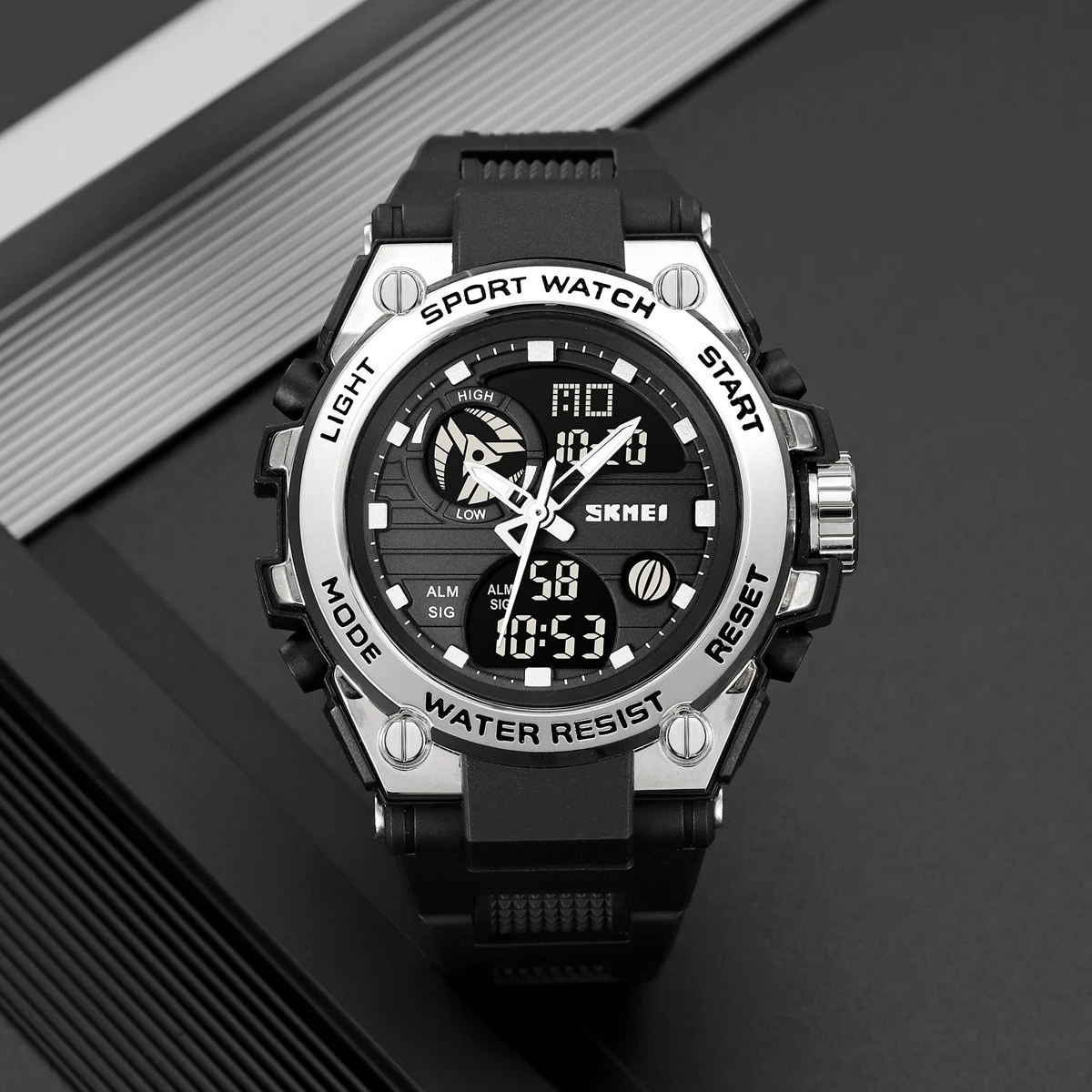 

Роскошные цифровые наручные часы с двойным дисплеем, спортивные часы на открытом воздухе, водонепроницаемые кварцевые часы для мужчин и женщин, модные Relojes